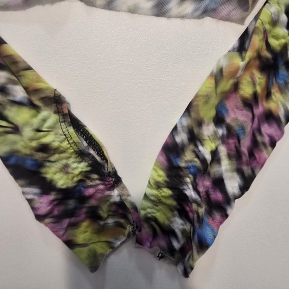 AFRM Kaylee Crewneck Long Sleeve Top In Multicolored Crew Neck Size XS - Picture 7 of 12